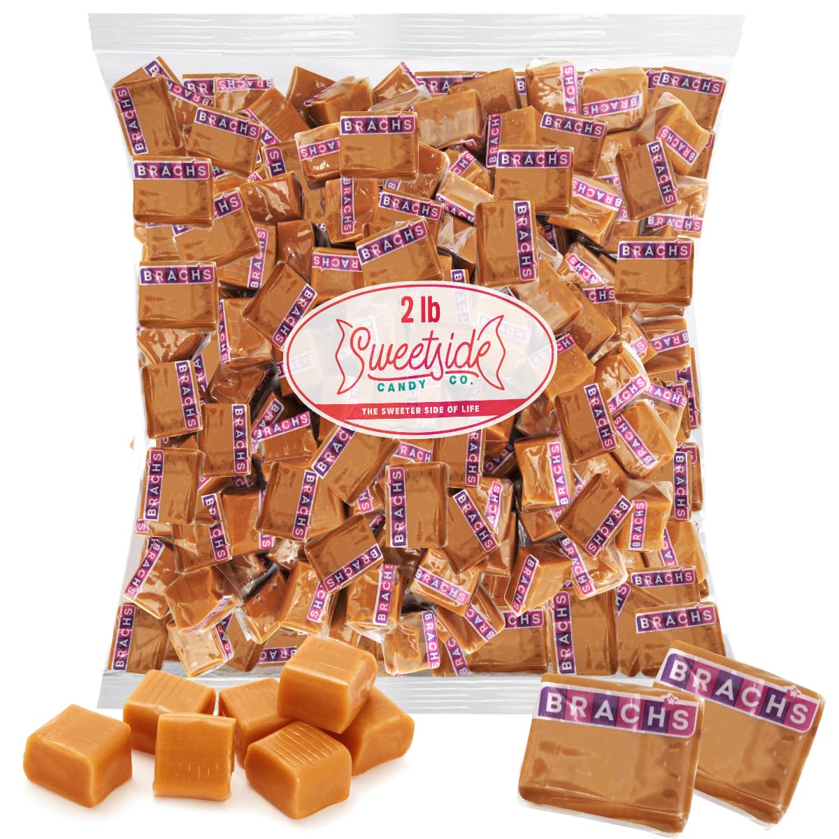 Chewy Caramel Candy, 2lb Pack of Caramels Individually Wrapped, Ideal Carmels Candy Soft for Sharing with Friends and Family, Pe