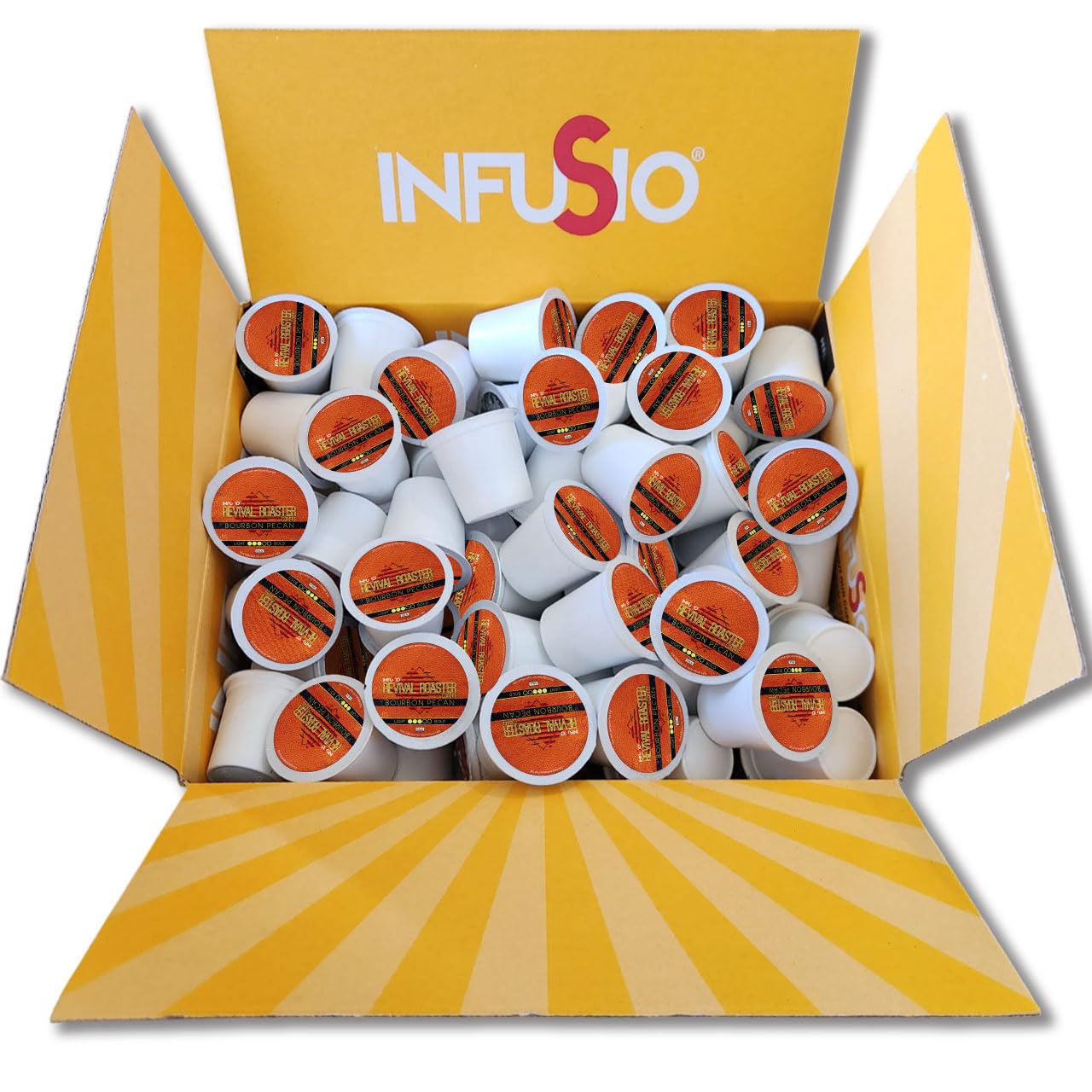 InfuSio spirit-inspired flavor Pecan Flavored Coffee Pods - 96 Count for Keurig K Cup malt-inspired