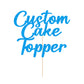 EDSG Personalized Cake Topper - Happy Birthday, Custom Design, Blue Color, Glitter Finish, Perfect for Weddings and Celebrations