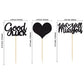 Gyufise 36Pcs Black Glitter We Will Miss You Cupcake Toppers With Love Glitter Good Luck Cupcake Picks Going Away Farewell Retir