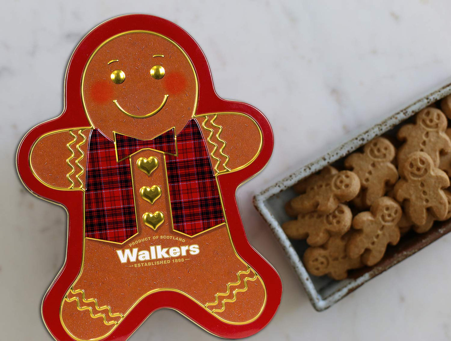 Walkers Shortbread Gingerbread Man Shortbread Holiday Cookies Tin, 10.6 Ounces Tin