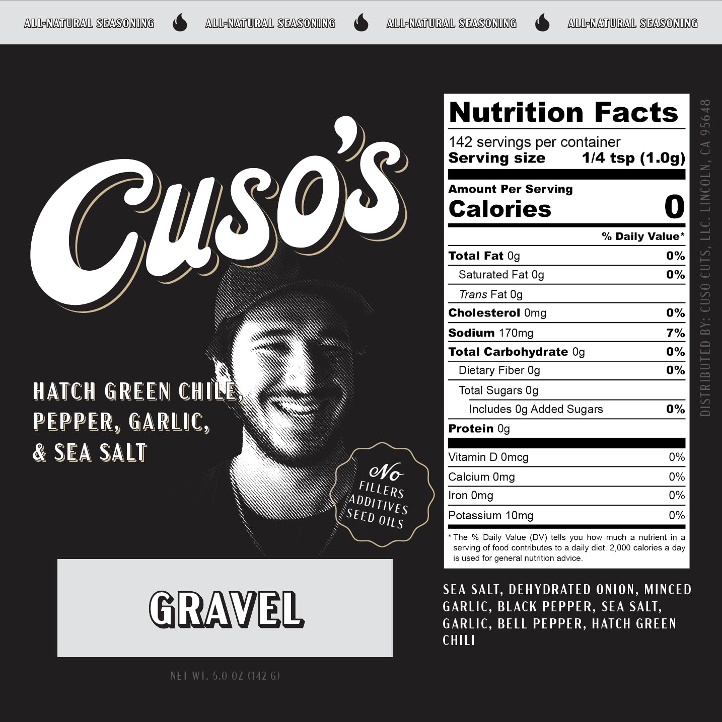 Cuso Cuts BBQ Rub - All-Purpose Seasoning for Meat, Veggies & More - 5 Ounce