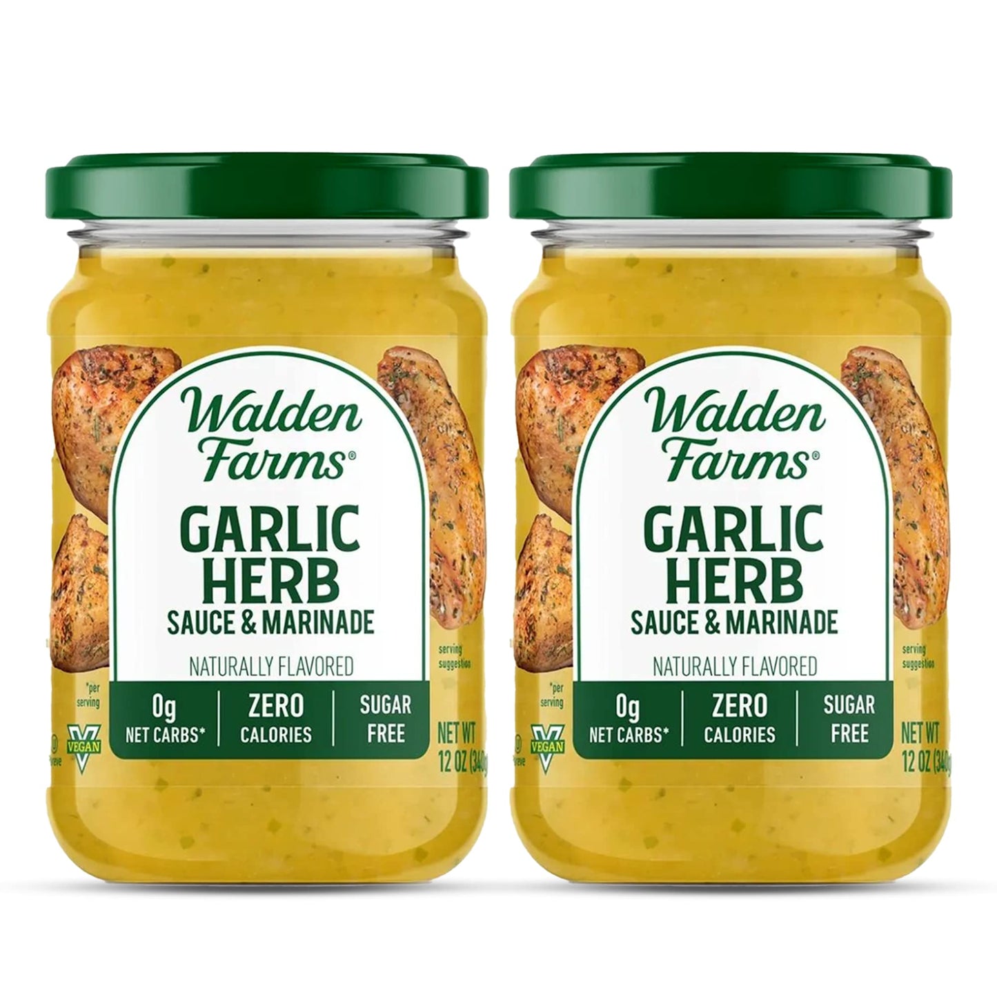 Walden Farms Sauce (12 Fl Oz (Pack of 2), Garlic Herb)