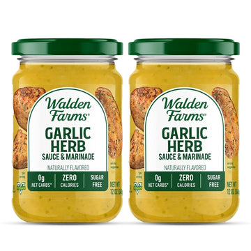 Walden Farms Sauce (12 Fl Oz (Pack of 2), Garlic Herb)