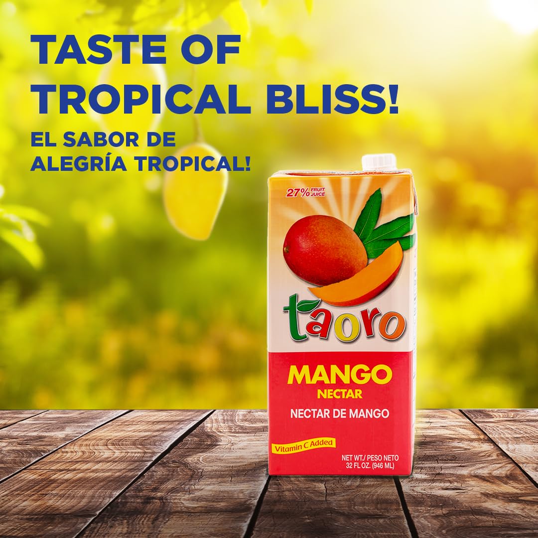 Taoro Mango Nectar - Authentic Tropical Flavor - 32 Fl Oz (Pack Of 1)