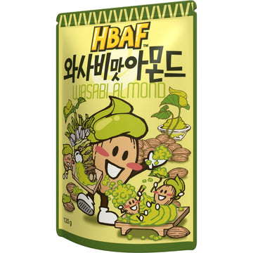 [Official Gilim Hbaf] Korean Seasoned Wasabi Almonds Nut Protein Snack | Nutritious & Gluten Free | School, Work, Trip Snack | P