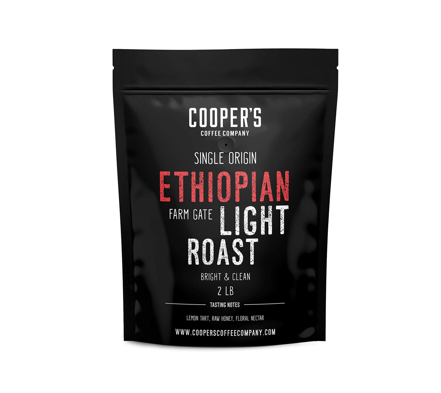 Ethiopian Bold Light Roast Coffee, Gourmet Single-Origin Coffee Beans From Ethiopia, Whole Bean, 2Lb Bag