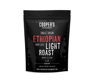 Ethiopian Bold Light Roast Coffee, Gourmet Single-Origin Coffee Beans From Ethiopia, Whole Bean, 2Lb Bag