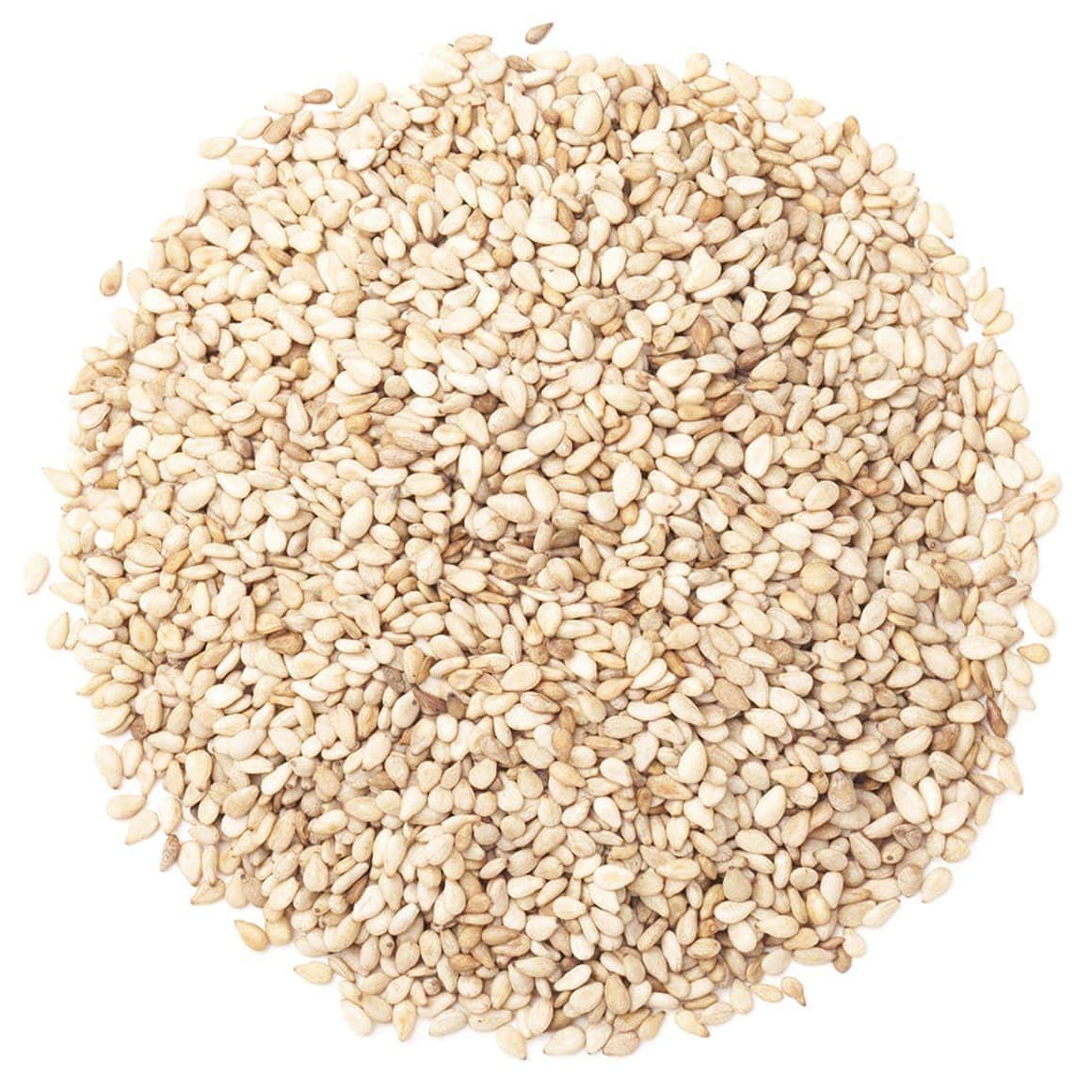 Food to Live Organic Hulled Sesame Seeds, 1 Pound - Whole Raw White Sesame Seeds, Non-GMO, Kosher, Vegan, Unroasted, Bulk. High
