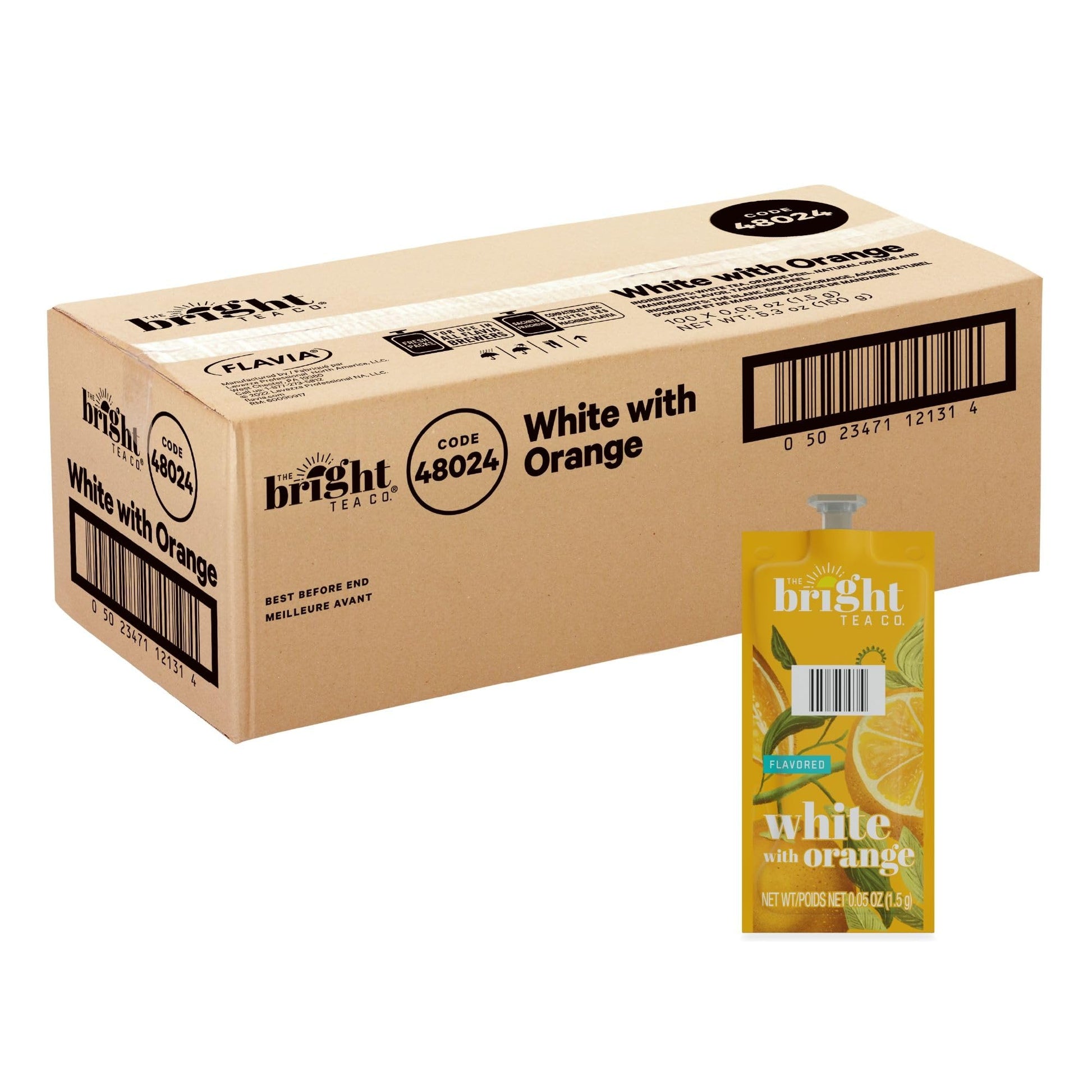 FLAVIA Tea, White with Orange, 20-Count Fresh Packs (Pack of 5)