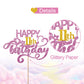 Pink Glitter Happy 11Th Birthday Cake Topper, Eleven Years Old Birthday Party Cake Decor, Gold Number 11 Birthday Party Supplies