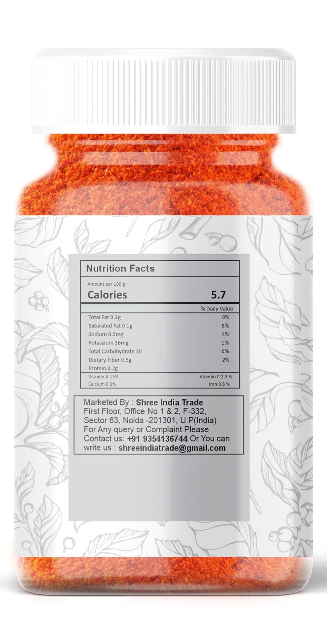 AYURVEDASHREE Chilli Powder (Mirchi Ground) 100gM PET Jar ~ All Natural | Vegan | Gluten Friendly | NON-GMO | Indian Origin |