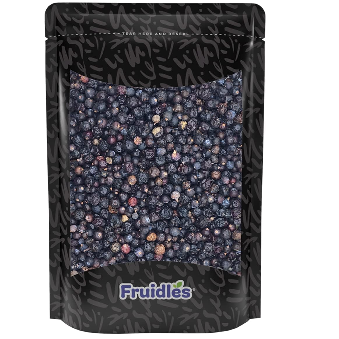 Fruidles Juniper Berries, Non-GMO Whole Seeds, Bittersweet Flavor, 8 Oz Pack