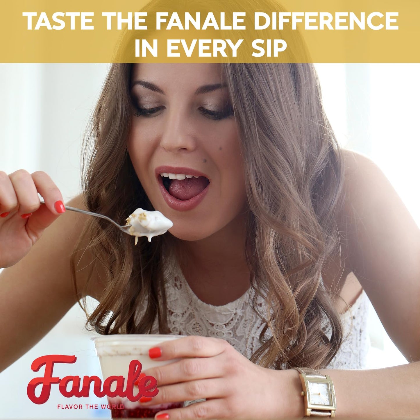 Fanale Premium Sour Cream Mix Bubble Tea Flavoring Powder | Perfect For Baking, Smoothies, Desserts And Drinks | Instant Flavori