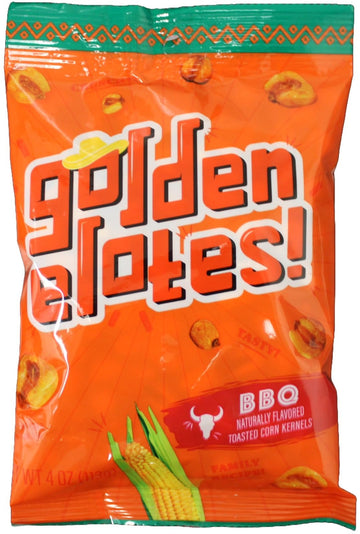 Golden Elotes - Crunchy Toasted Corn Snack | BBQ Flavor] | Halal Certified, Bold Flavor, Super Crunchy, 4oz Bag