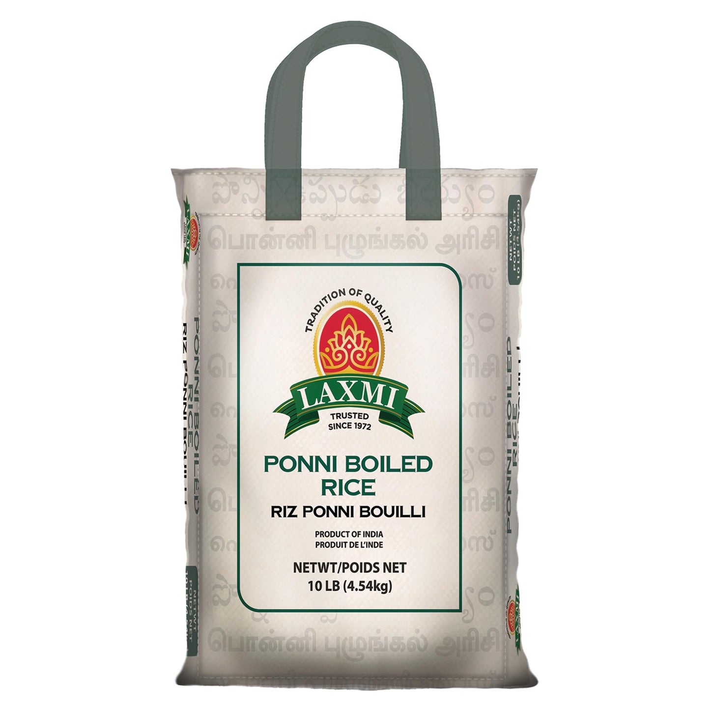 LAXMI BRAND All-Natural Ponni Boiled Rice, 10lb Bag