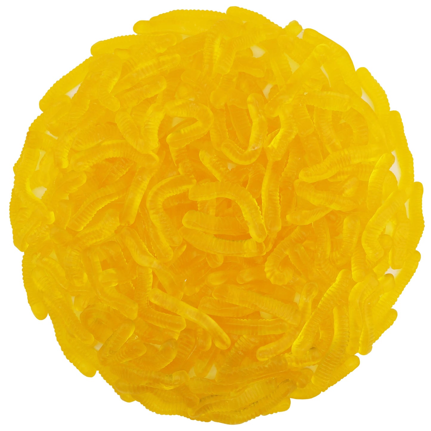 FirstChoiceCandy Sweet & Sour Gummy Worms, Multi Flavors and Solid Colors (5 Pound, Yellow Pineapple)