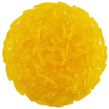 FirstChoiceCandy Sweet & Sour Gummy Worms, Multi Flavors and Solid Colors (5 Pound, Yellow Pineapple)