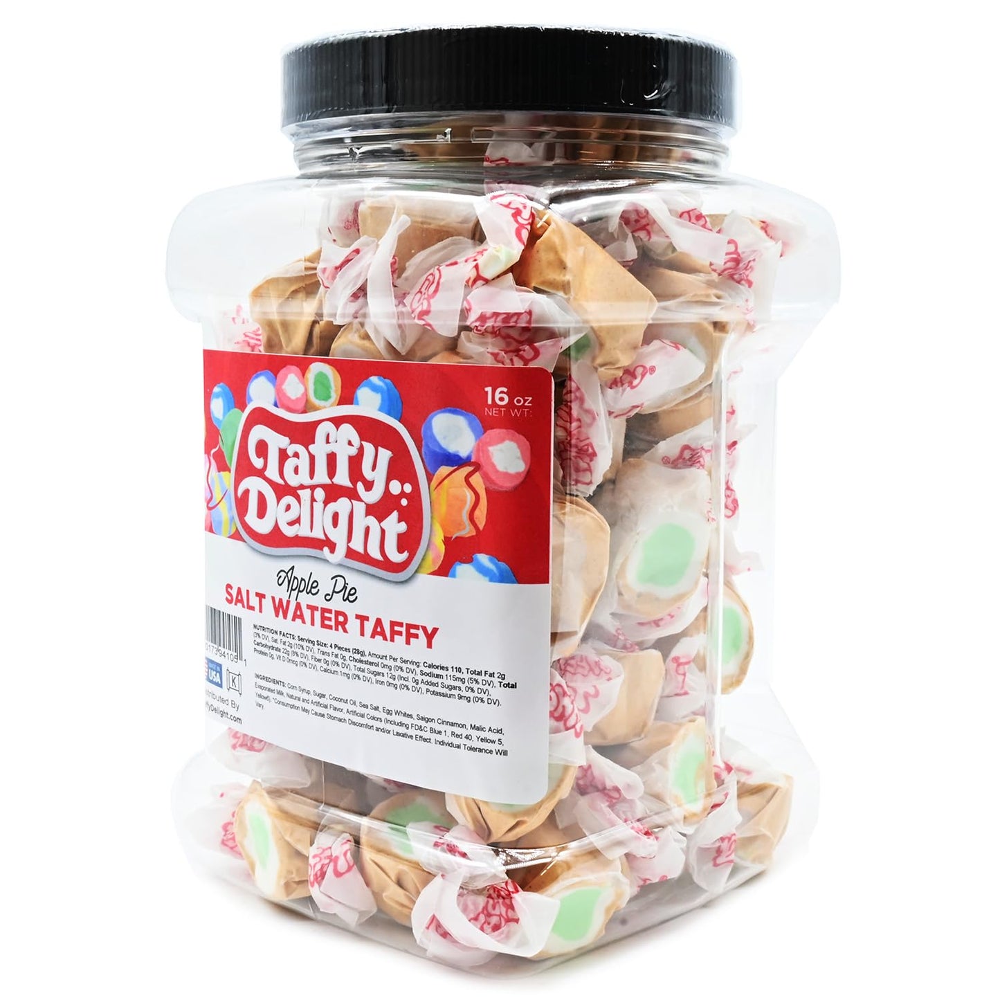 Taffy Delight Salt Water Taffy (16Oz, Apple Pie)