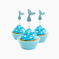 Mermaid Tail Mermaid Cupcake Topper 12 Pack Cupcake Topper Decoration Cake Glitter Foamy
