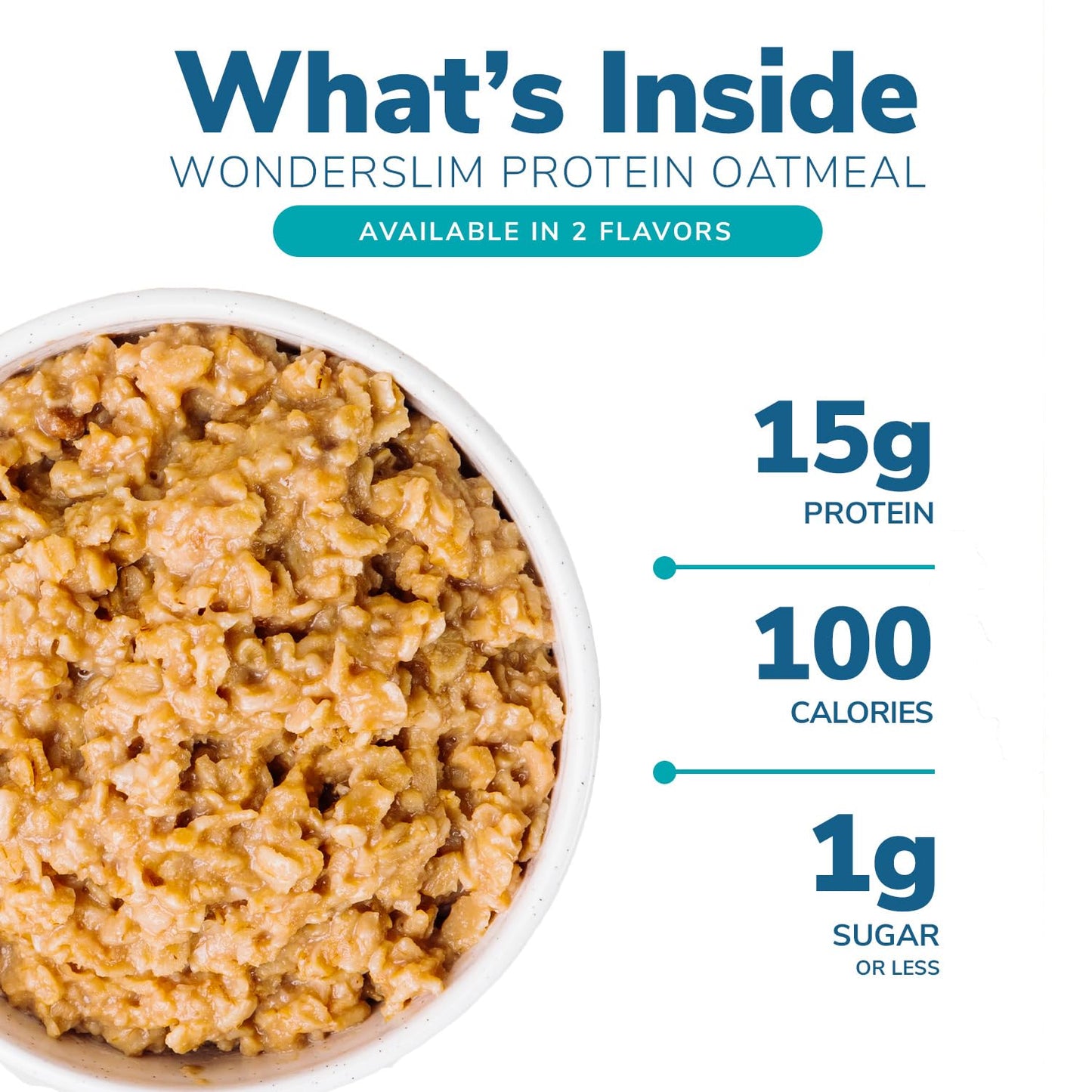 Wonderslim Instant Protein Oatmeal, Apple & Cinnamon, Gluten Free, Low Carb (7Ct)