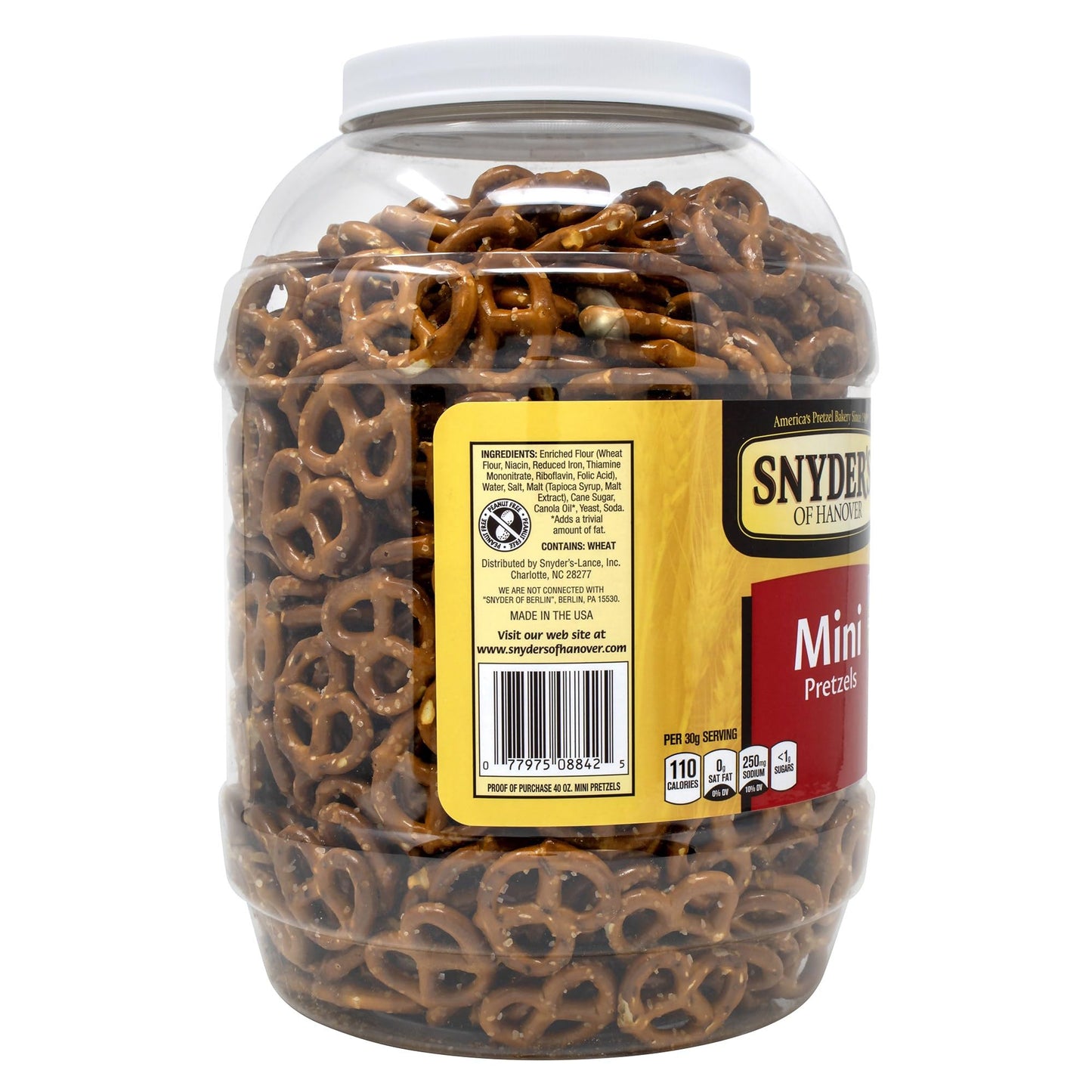 Snyders of Hanover Mini Pretzels, 40 Ounce Canister