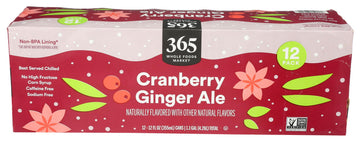 365 by Whole Foods Market  Cranberry Ginger Ale  12 Pack  12 Fl Oz