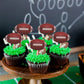YCTHUNFISH 24 Pack American Football Cupcake Toppers for Rugby Theme Baby Shower Kids Birthday Party Decorations