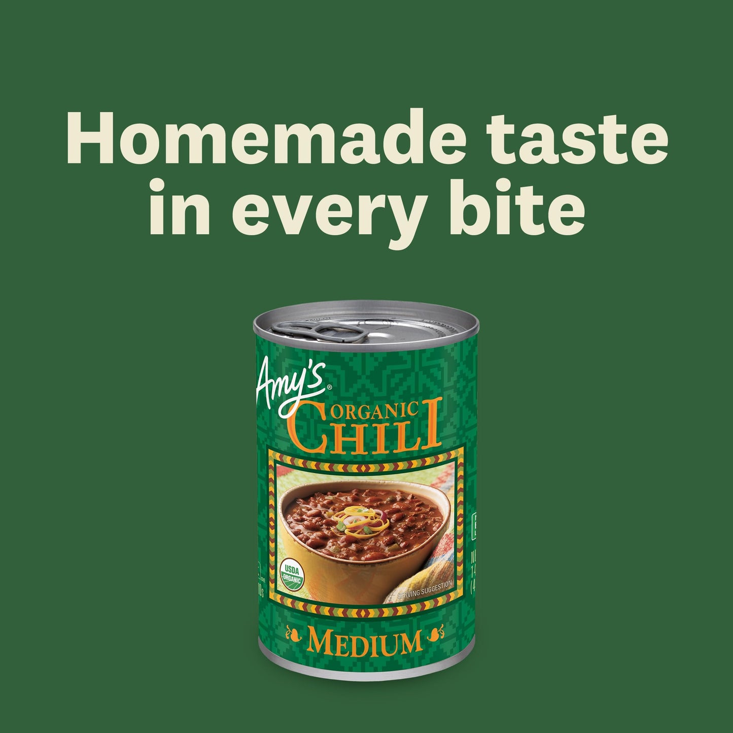 Amys Organic Chili, Gluten Free, Vegetarian, Medium Spice, 14.7 oz (Pack of 12), Natural