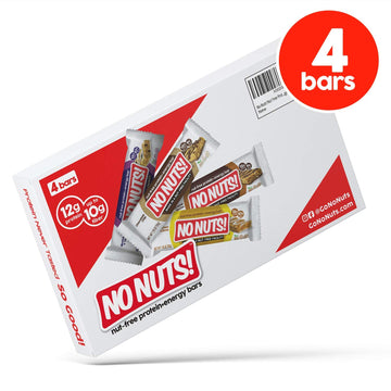 No Nuts! Variety Pack Protein Bars - 4-Flavor Sampler | 100% Nut-Free, Dairy-Free, Vegan, Organic, Kosher, Egg-Free, Non-GMO Sna