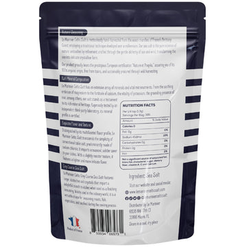 Le Marinier French Sea Salt Grey Coarse, 1.1lb (18oz) - 100% Natural, Unrefined, Hand Harvested Mineral Salt, Sel Gris