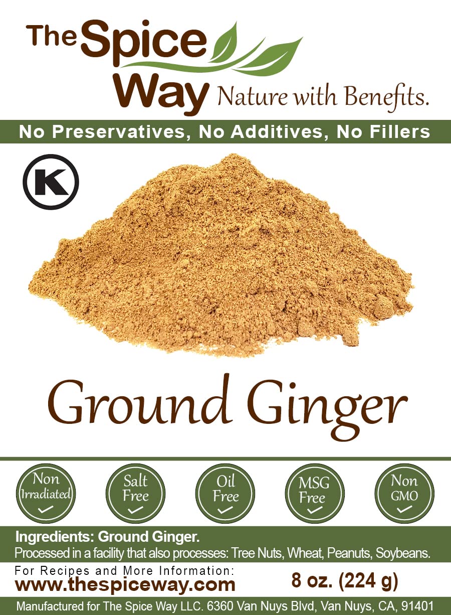 The Spice Way Ginger Powder- (8 oz) ginger root powder- a pure dry ground powdered root