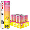 LIFEAID FITAID ENERGY Drink, 200mg Caffeine, Peach Mandarin, 12 Fl Oz, Pack of 12, Keto, Vegan, Gluten-Free
