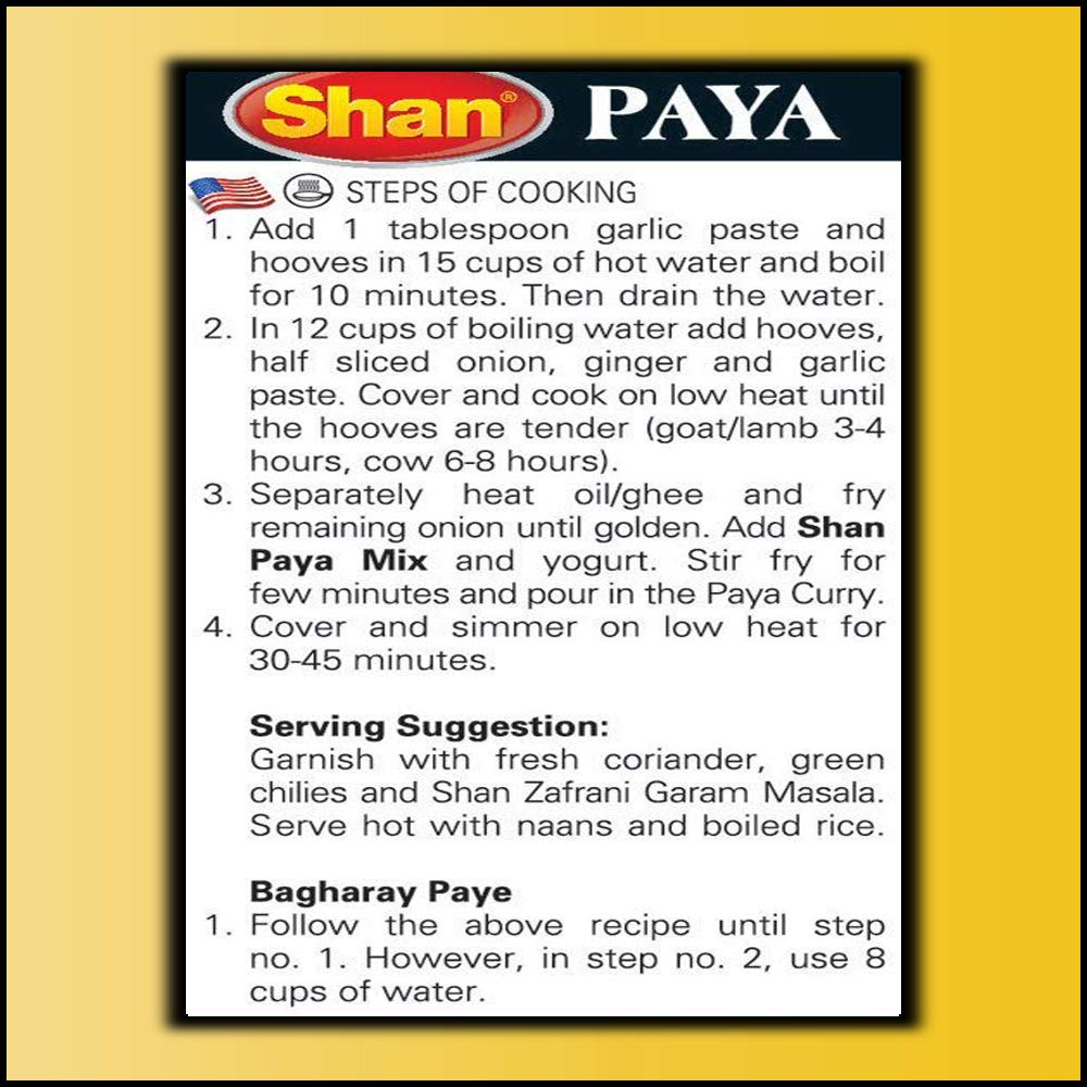 Shan Paya Recipe and Seasoning Mix, 1.76 oz (Pack of 2) - Traditional Spicy Powder for Trotters Curry, Vegetarian-Friendly