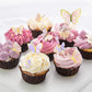 20Pcs Butterfly Cake Toppers 3D Gold Pink Purple Butterfly Cupcake Toppers Handmade Butterfly Cake Decorations For Girls Baby Sh