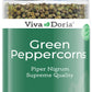 Viva Doria Green Peppercorns, Whole Green Pepper, Steam Sterilized,12 Oz (340 G), For Grinder Refills