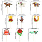 Ephlyn Horse Derby Cupcake Toppers - 36 Pcs Race Horse Toothpick Decorations for Party Supplies