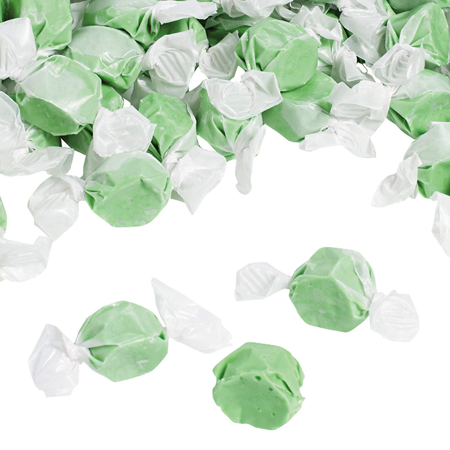 Salt Water Taffy, Nostalgic Chewy Candy, 193 Pieces, Candy Buffet, Party Supplies (Green)