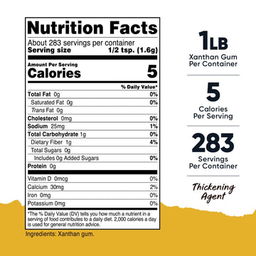 Nutricost Pantry Organic Xanthan Gum (1 Lb) - Gluten-Free, Gmo-Free