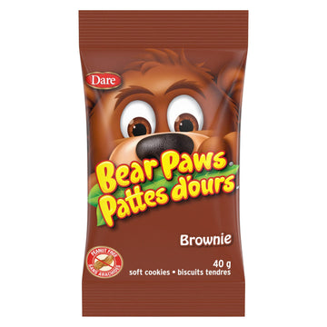 Bear Paws Dare Bear Paws Brownie Cookies, 240g (8.5 oz), 6 Pouches - Delicious Imported Treat from Canada
