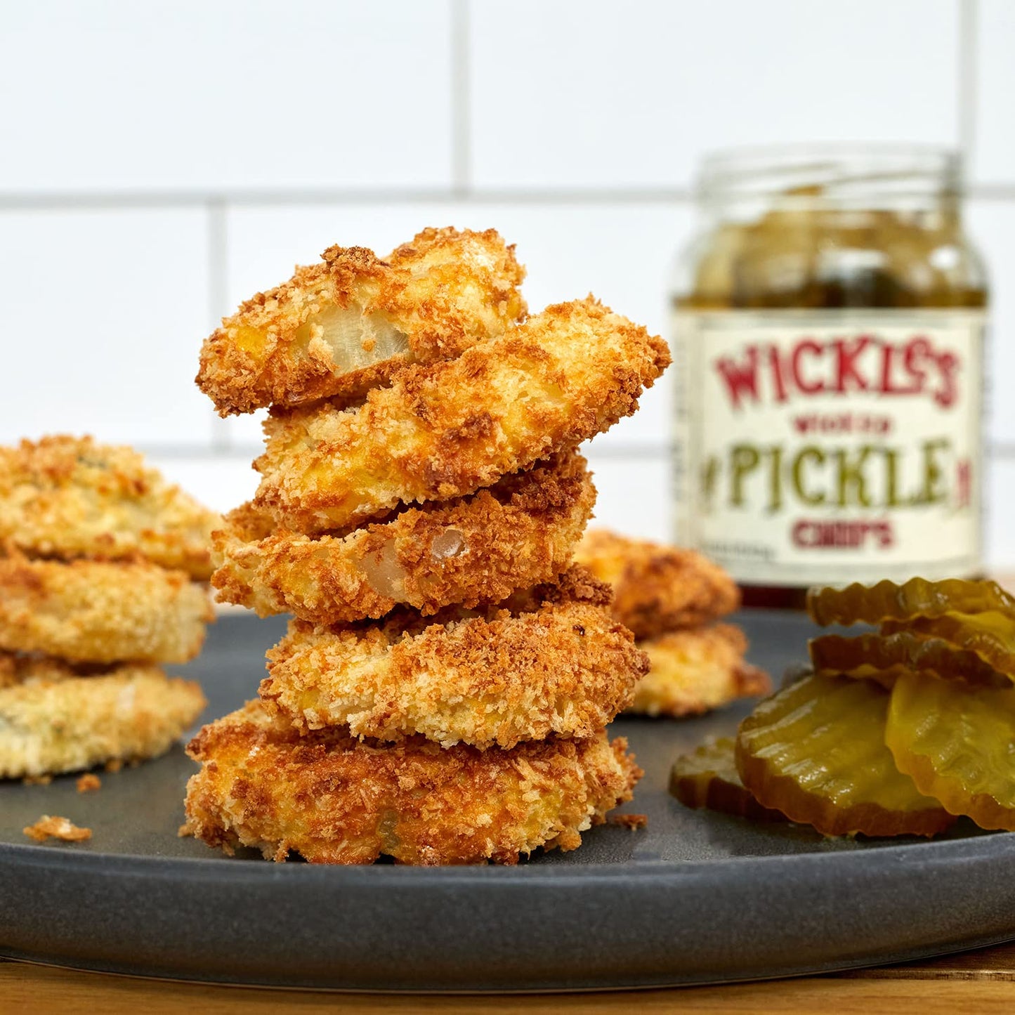 Wickles Pickles Wicked Pickle Chips (6 Pack) - Sweet & Spicy Garlic Pickle Slices - Hot Pickle Chips - Slightly Sweet, Definitel