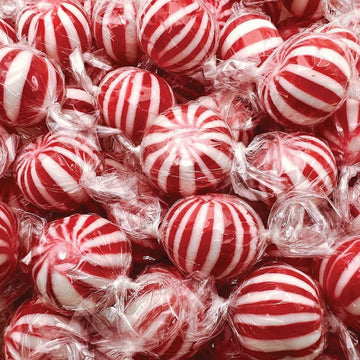 Jumbo Mint Balls - 2 Pound Bulk Pack (About 75 Count) - Peppermint Hard Candy - Individually Wrapped