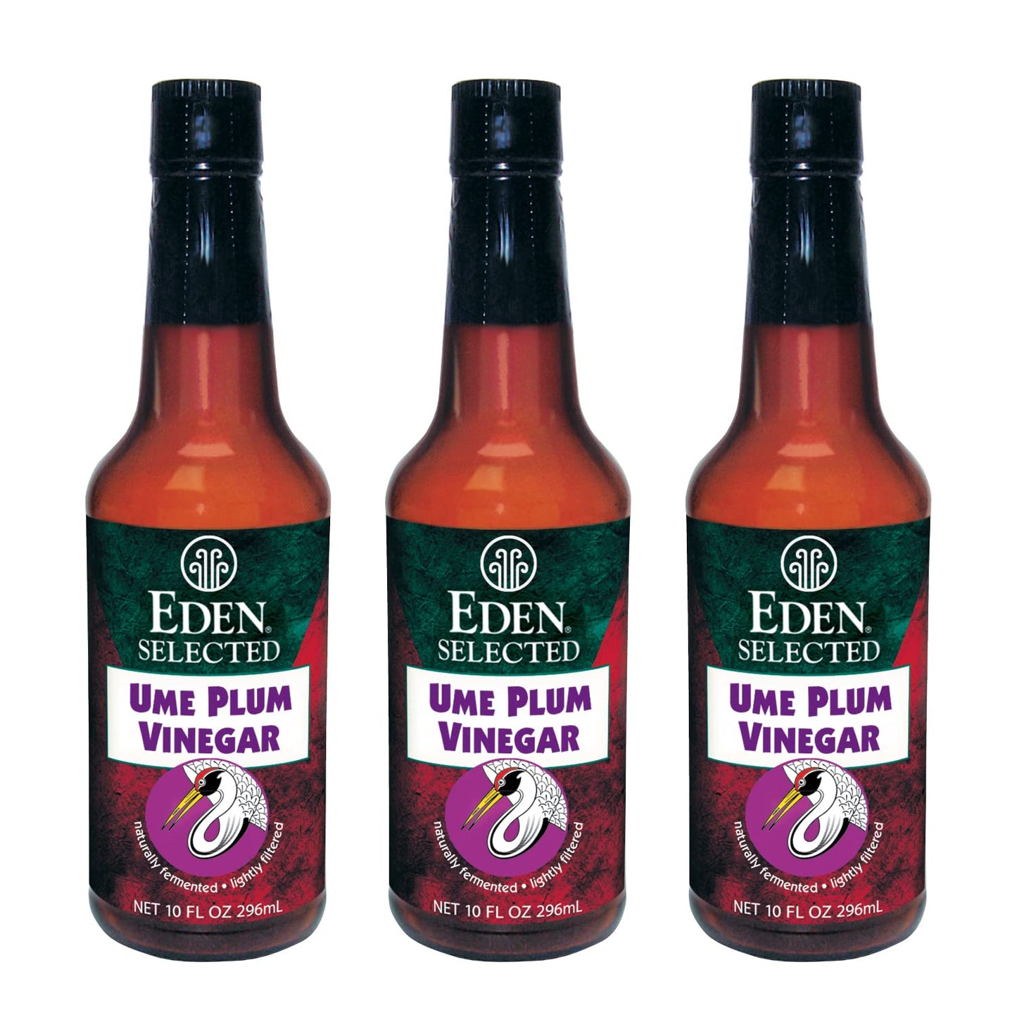 Eden Ume Plum Vinegar, Traditionally Made In Japan, No Chemical Additives, 10 Oz Amber Glass Bottle (3-Pack)