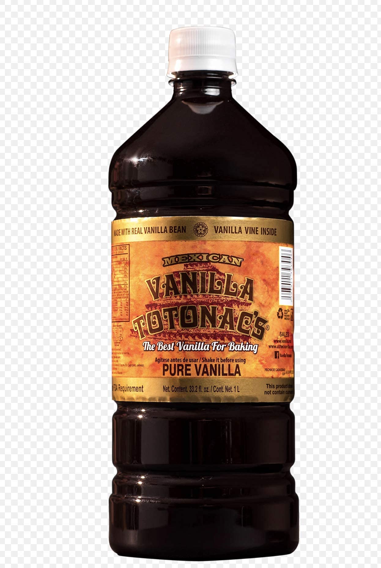 Mexican Vanilla Totonacs Pure Vanilla Flavoring, 332 Fluid Ounce - Pack Of 5