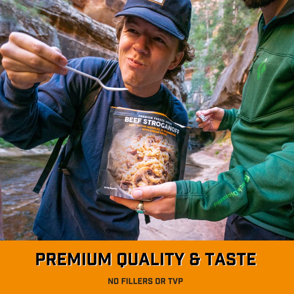 Peak Refuel Beef Stroganoff | Freeze Dried Backpacking And Camping Food | Amazing Taste | High Protein | Real Meat | Quick Prep Meals