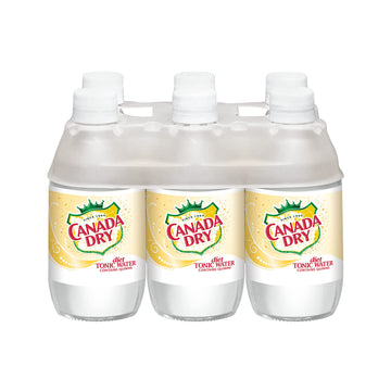 Canada Dry Diet Tonic Water, 10 Fl Oz Plastic Bottle, Pack of 6