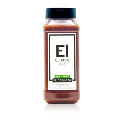 Spiceology - El Taco Salt-Free Taco Seasoning - Mexican Spice Blend - Use On: Tacos, Fajitas, Chicken, Beef, and Veggies - 18 oz