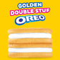OREO Double Stuf Golden Sandwich Cookies, King Size, 12 Snack Packs (8 Cookies Per Pack)