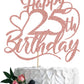 Happy 25Th Birthday Cake Topper For 25Th Men And Women Birthday Party Decorations