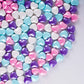 KASVAN Mixed Heart Shapes Sprinkles, Edible Candy Pearls, 130g/4.58 Oz, Cake Decorations, Ice Cream Toppings, Cookie Decorating
